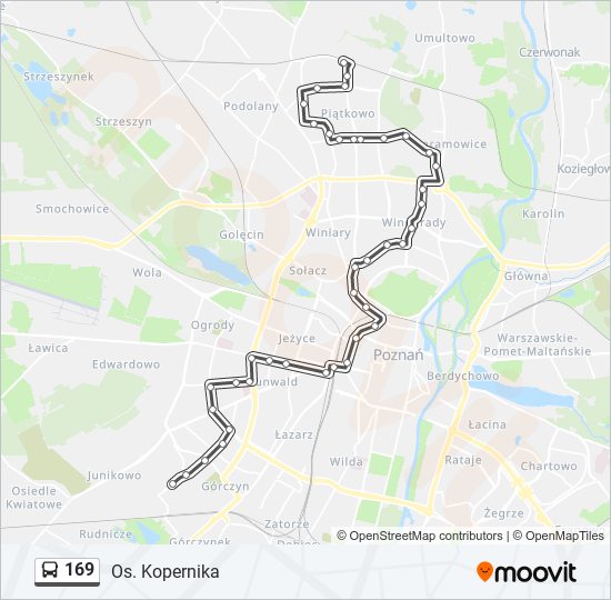 169 bus Line Map