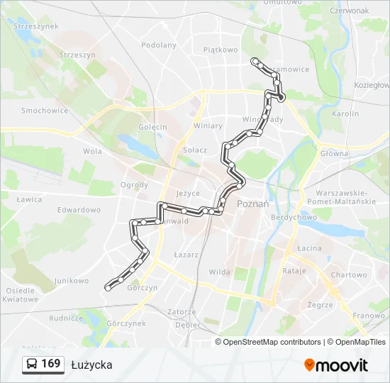 Автобус 169: карта маршрута