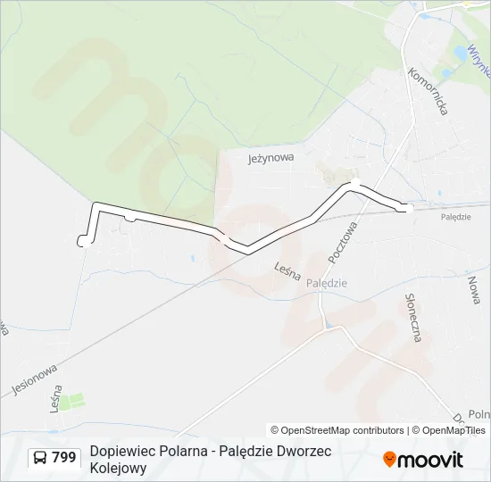 Автобус 799: карта маршрута