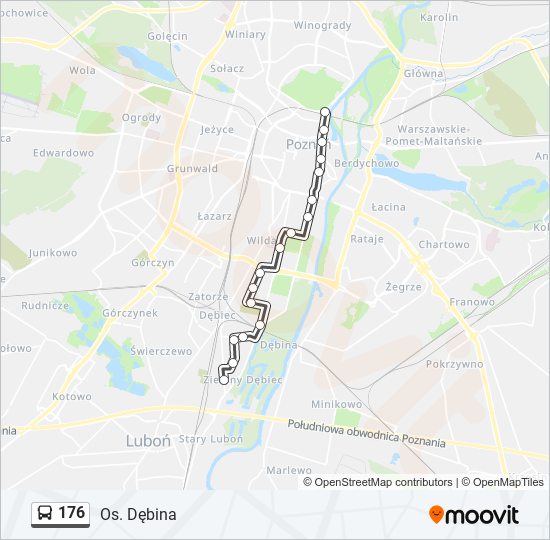 176 bus Line Map