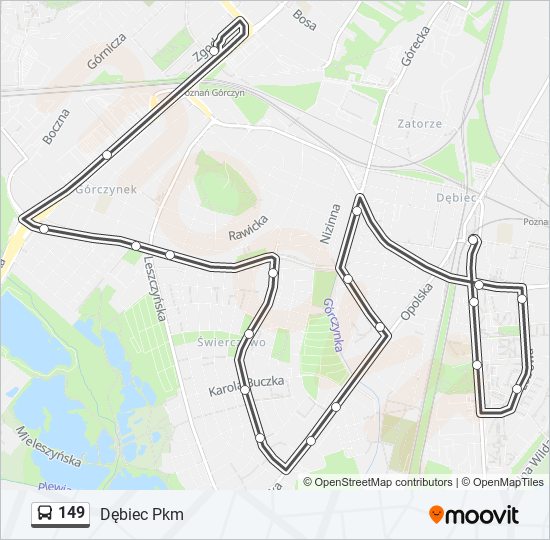 149 bus Line Map