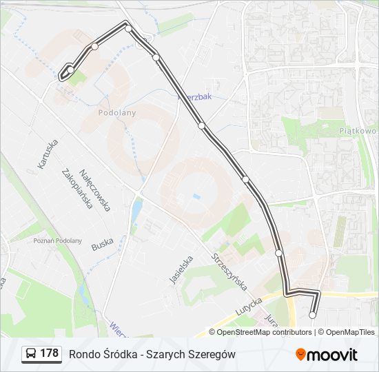 178 bus Line Map