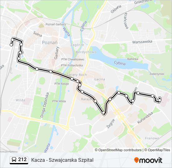 212 bus Line Map