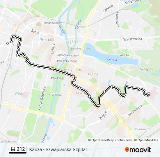 212 bus Line Map