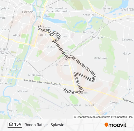 Автобус 154: карта маршрута