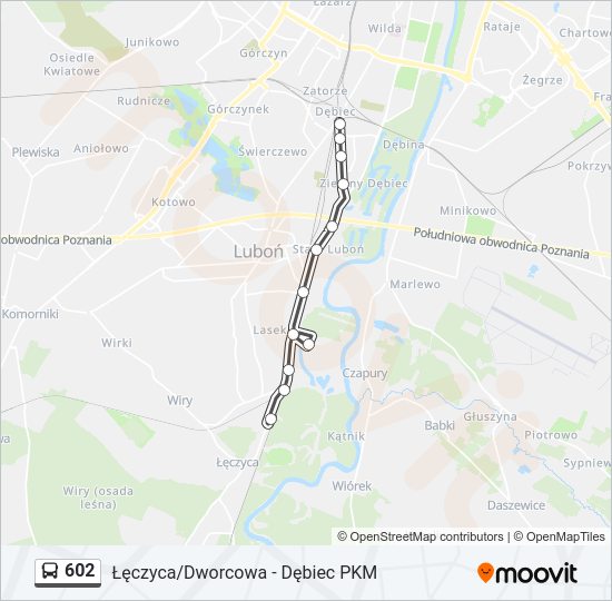 602 bus Line Map