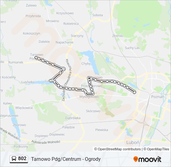 802 bus Line Map