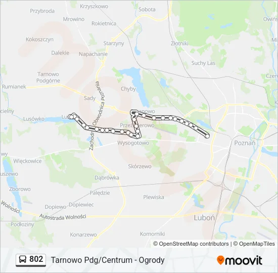802 Bus Line Map