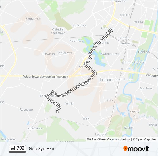 702 bus Line Map