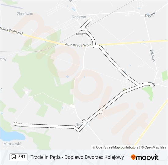 791 bus Line Map