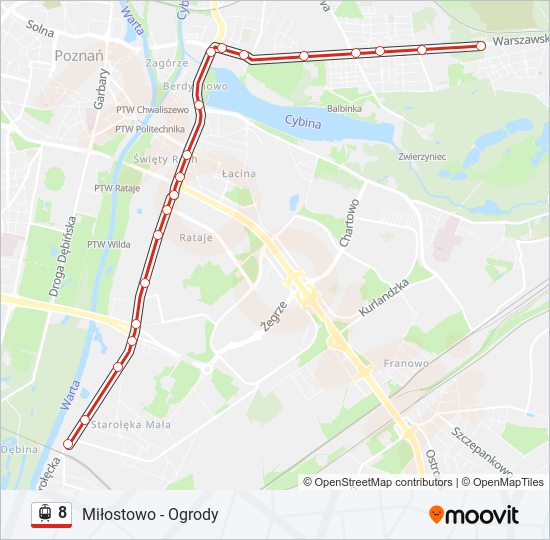 8 light rail Line Map