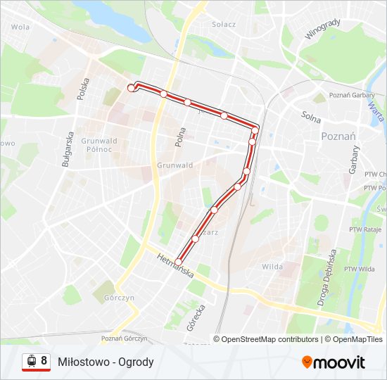 8 light rail Line Map