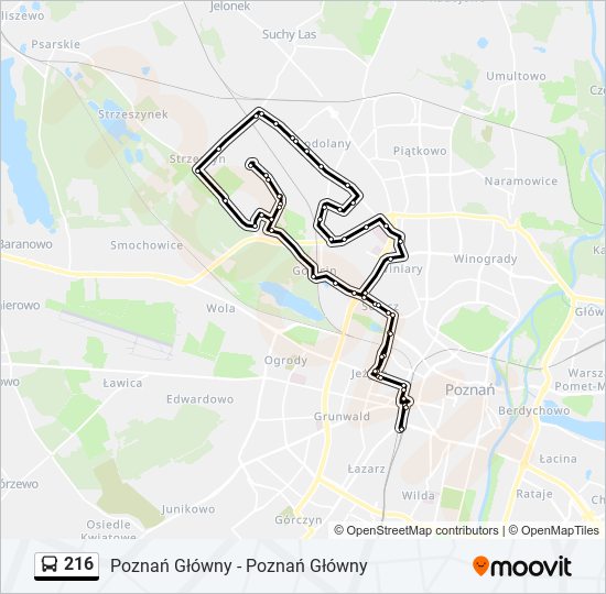 216 bus Line Map