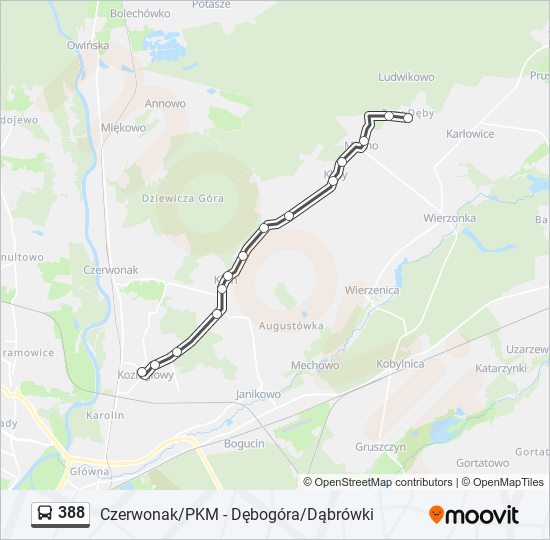 388 bus Line Map