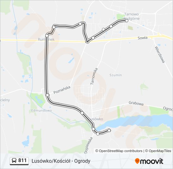 811 bus Line Map