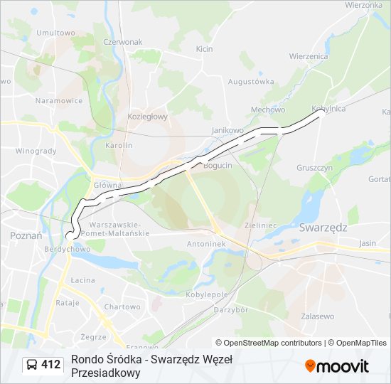 412 bus Line Map