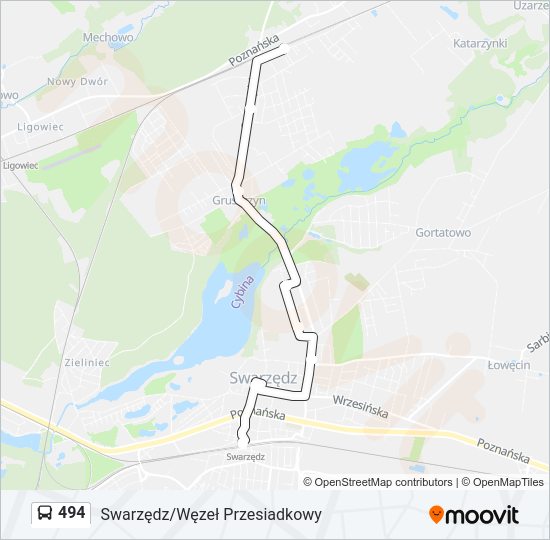 494 bus Line Map