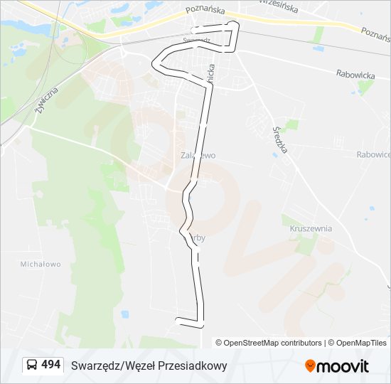 494 bus Line Map