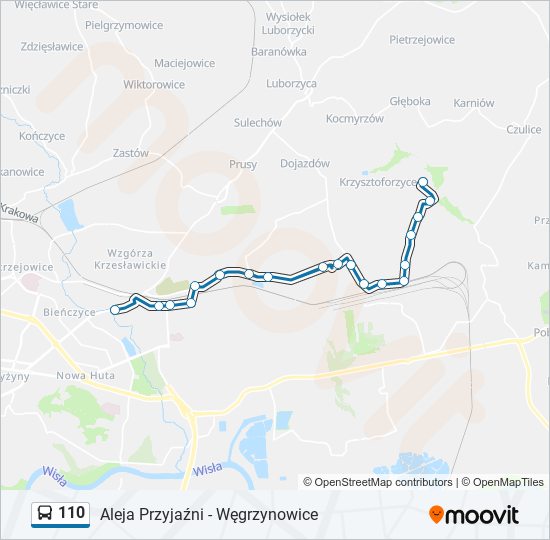 110 bus Line Map