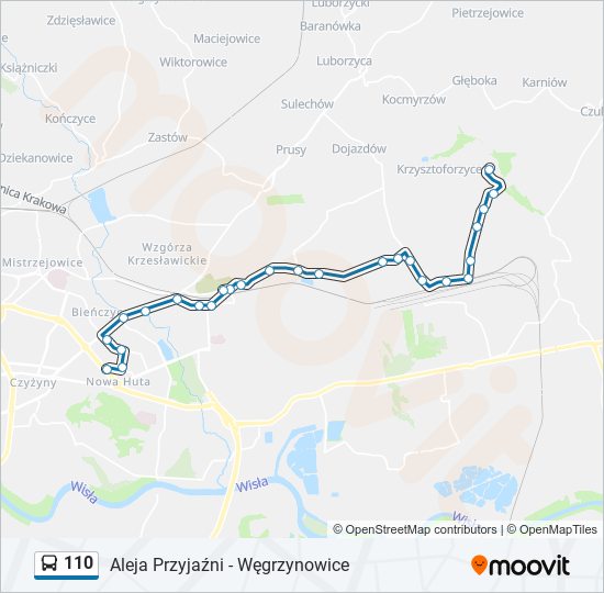 110 bus Line Map