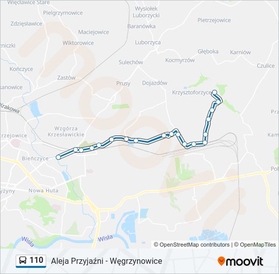 110 bus Line Map