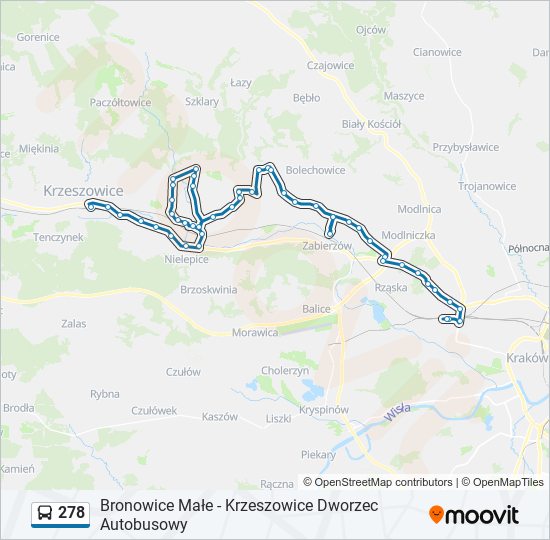 278 bus Line Map