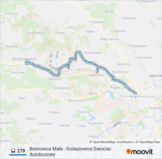 278 bus Line Map