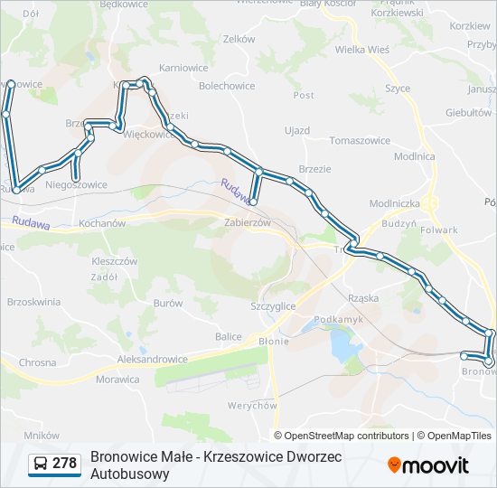 278 bus Line Map