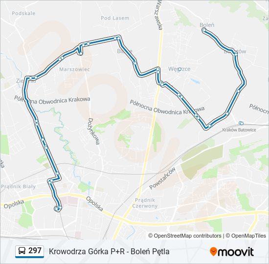 297 bus Line Map