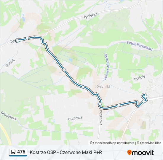 476 bus Line Map