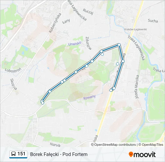 151 Bus Line Map
