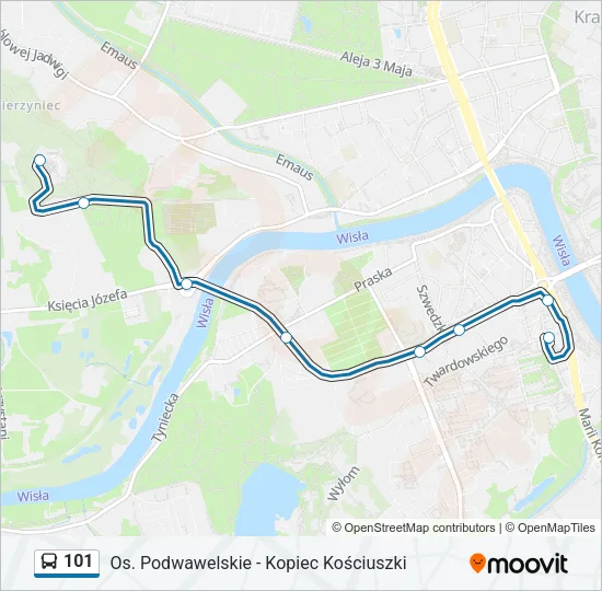 101 Bus Line Map