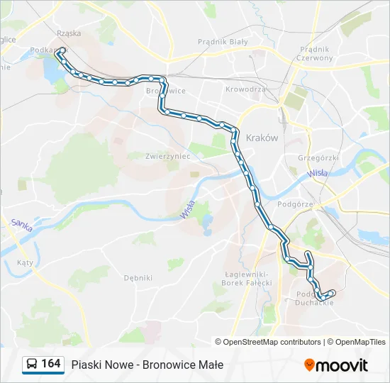 Автобус 164: карта маршрута
