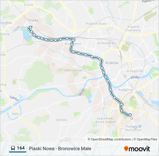 164 Bus Line Map
