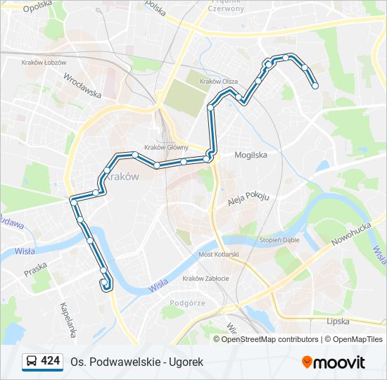 424 Bus Line Map