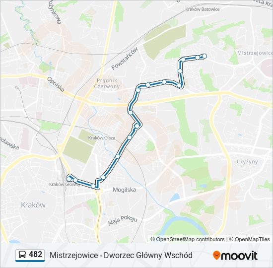 482 bus Line Map