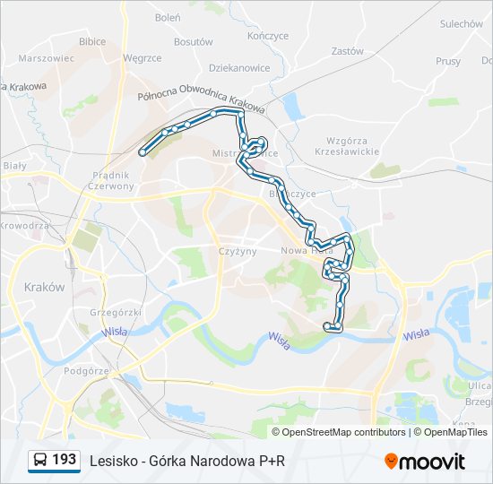 193 bus Line Map