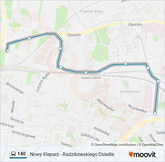 140 Bus Line Map