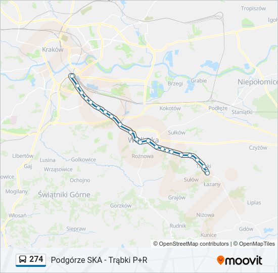 274 Bus Line Map