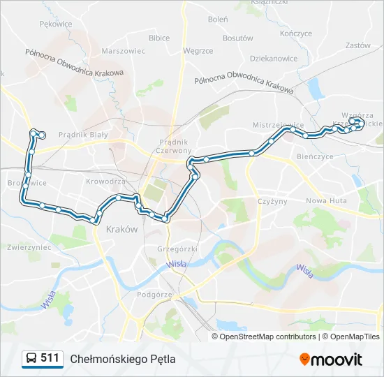 511 Bus Line Map