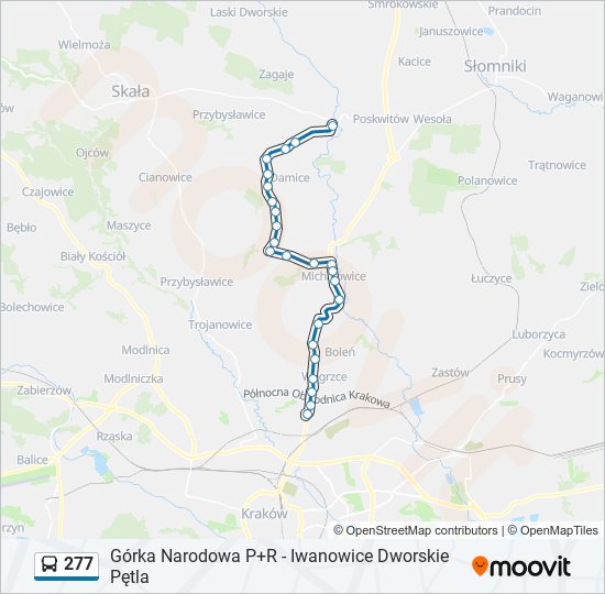 277 bus Line Map