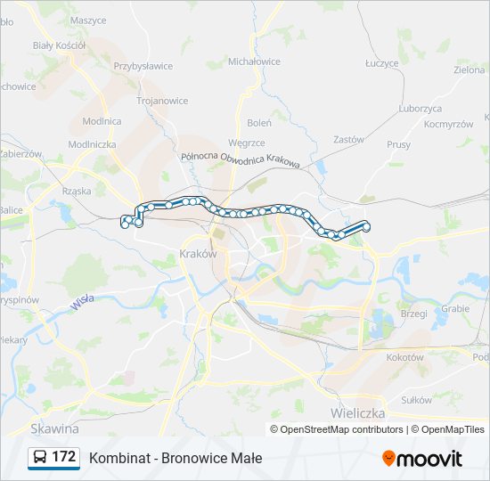 172 bus Line Map