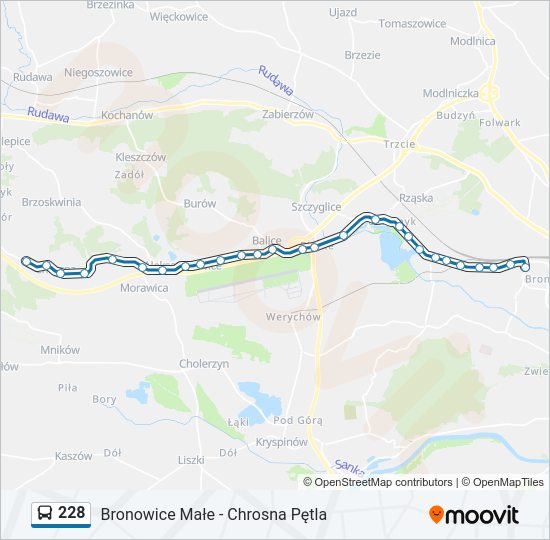 228 bus Line Map