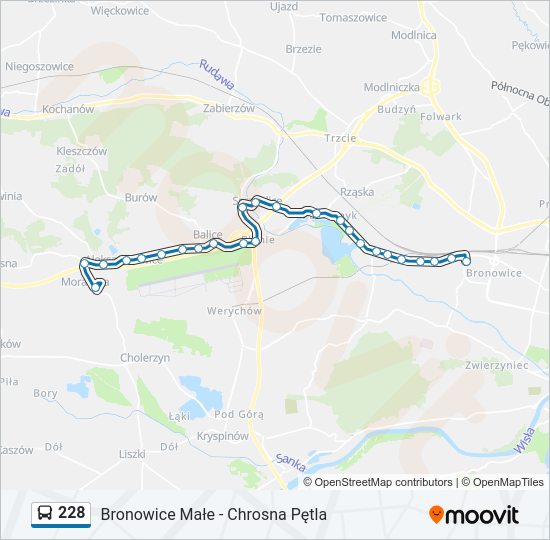 228 bus Line Map