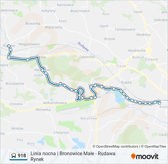 918 bus Line Map