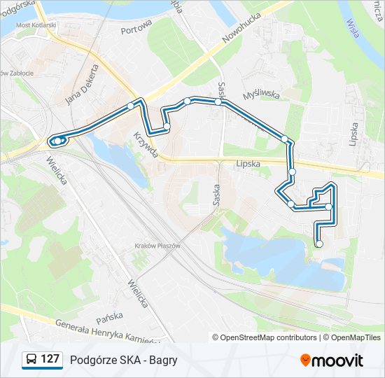 127 bus Line Map