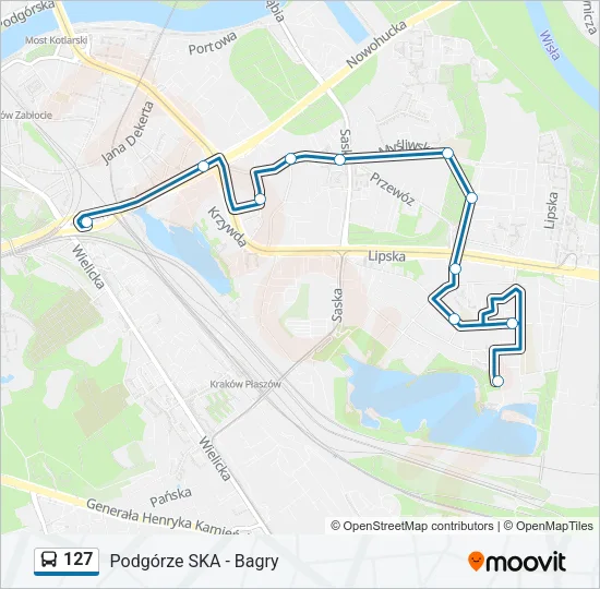 127 Bus Line Map