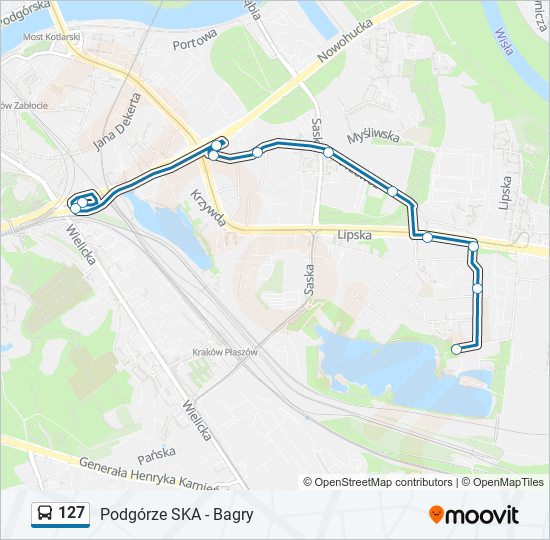 127 bus Line Map