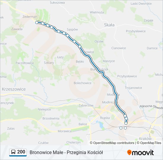 200 bus Line Map