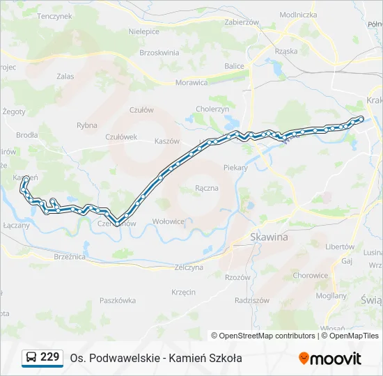 Автобус 229: карта маршрута